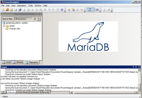 Repositior Power Designer con MariaDB